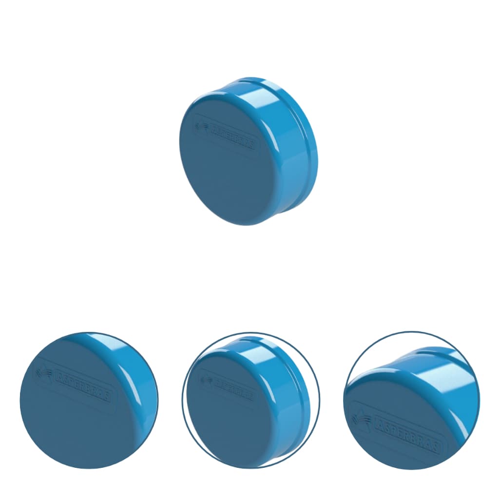 Tampão Final Fêmea Cap De Tubos Soldável Azul Dn 50mm Para Irrigação