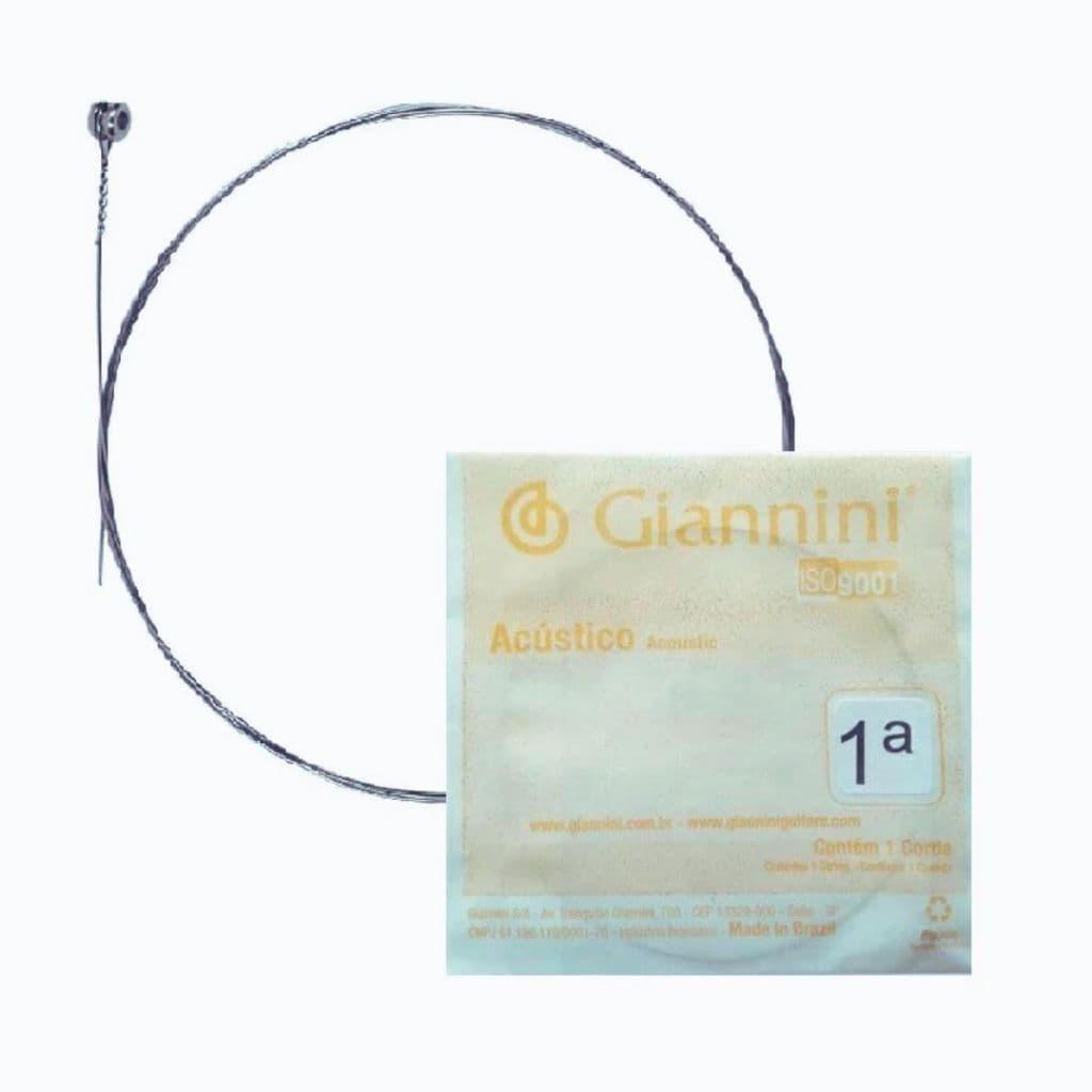 Corda Avulsa Giannini para Violão Acústico de Aço com Bolinha – 1ª, 2ª, 3ª, 4ª, 5ª ou 6ª