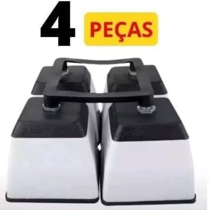 Kit Pés Rodizio Para Fogão Pé Geladeira Conjunto 4 Peças