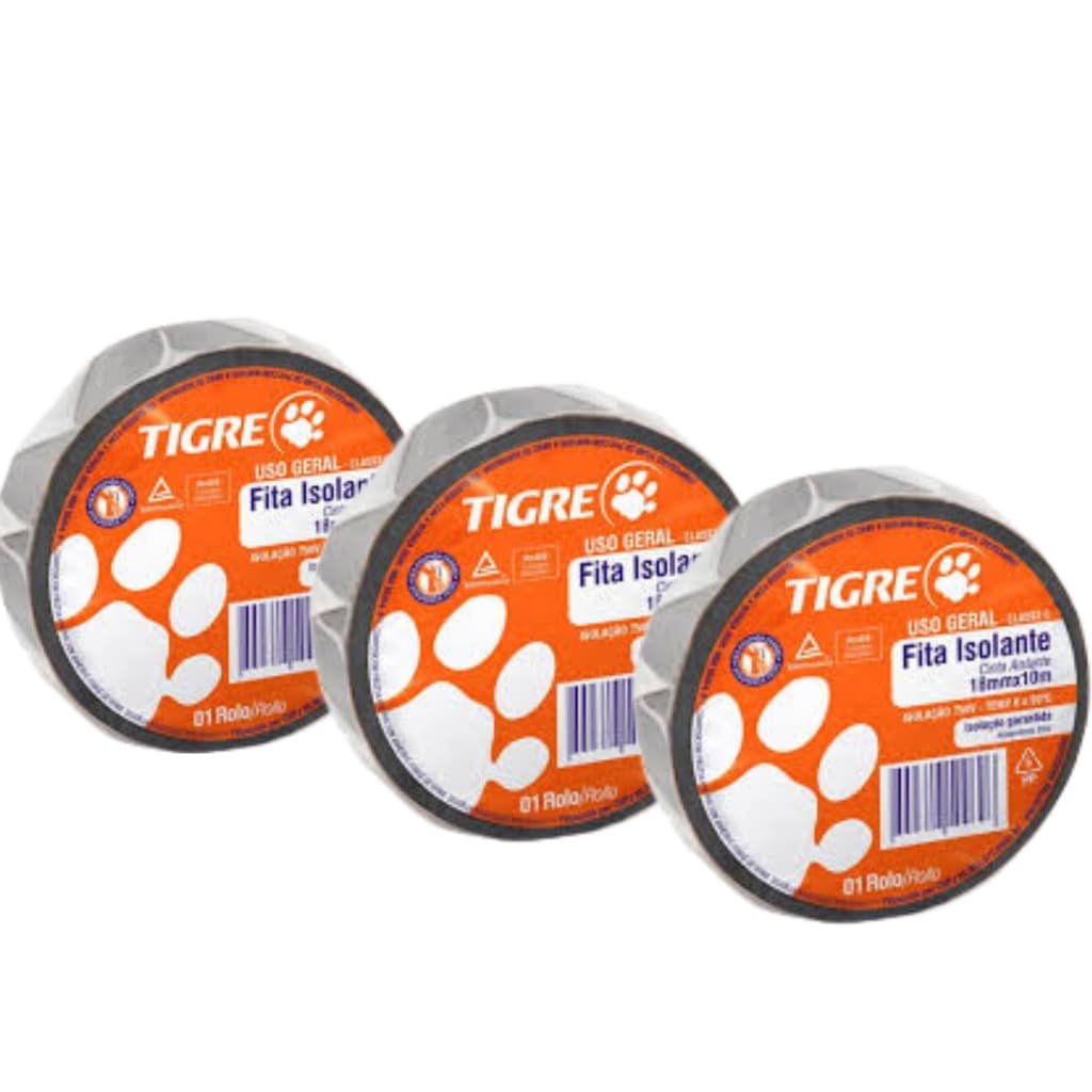 FITA ISOLANTE TIGRE KIT 3 FITAS 5 mtrs CADA