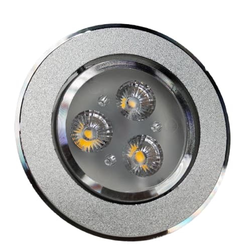 Kit 4 Spot Dicroica Super Led Cromado 3w Redondo Embutir Sanca