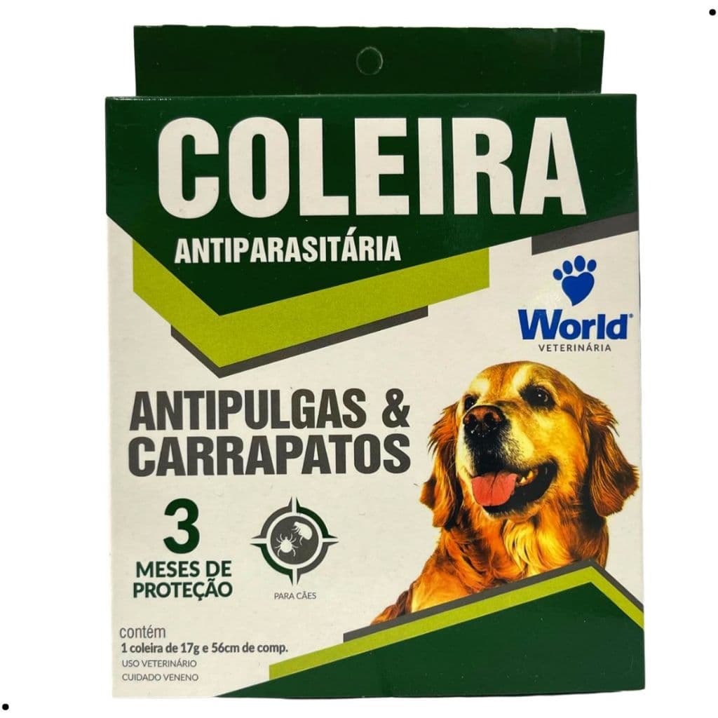 Coleira Dug's Antiparasitária e Antipulgas Carrapatos 56cm