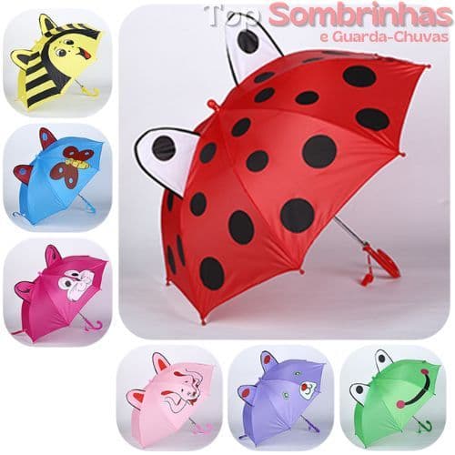 Guarda Chuva Sombrinha Infantil com Orelhinhas e Apito