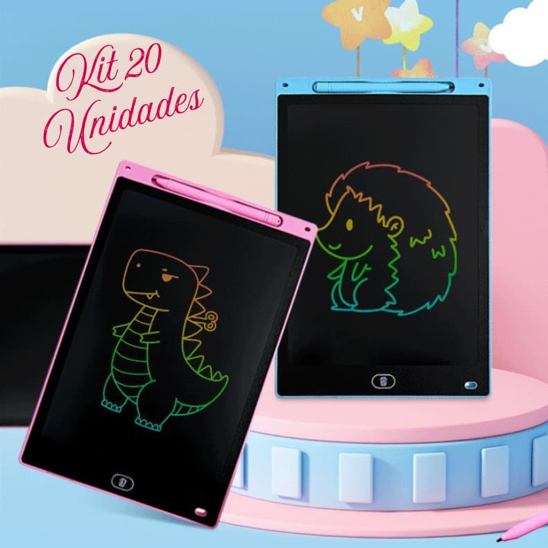 Peças 20 Lousas Mágicas Tela LCD 8.5 Infantil De Escrever Desenhar Tablet