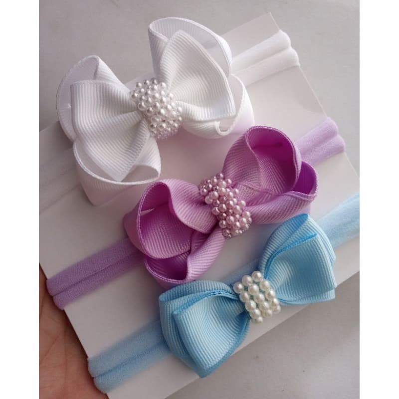 Faixinhas de bebê kit 3 faixinhas bebê