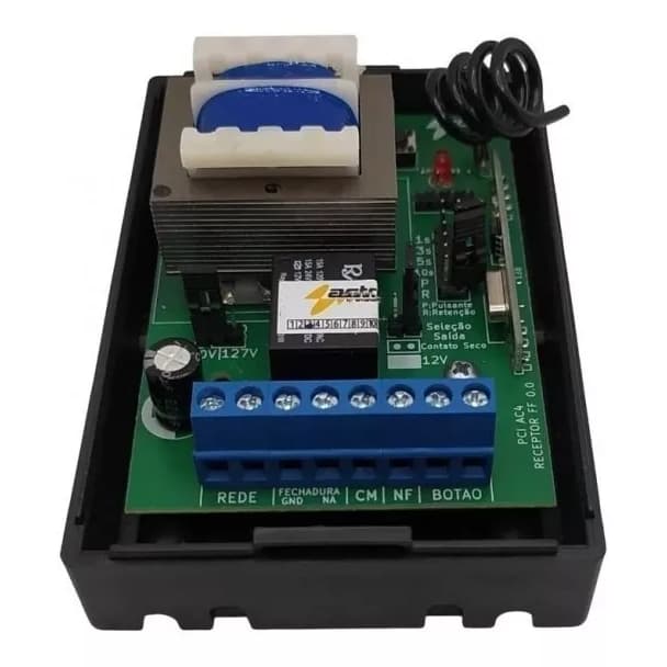 Receptor Para Fechadura Com Fonte 12v Acton HDL ADL STAM GAREN PPA INTELBRAS Rx P/ Eletrica