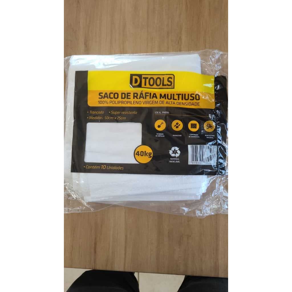 Saco lixo embalagem rafia multiuso 50 x 75 cm 10 unidades
