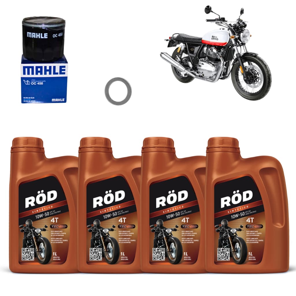 Kit Troca De Oleo 10w50 Royal Enfield Interceptor 650