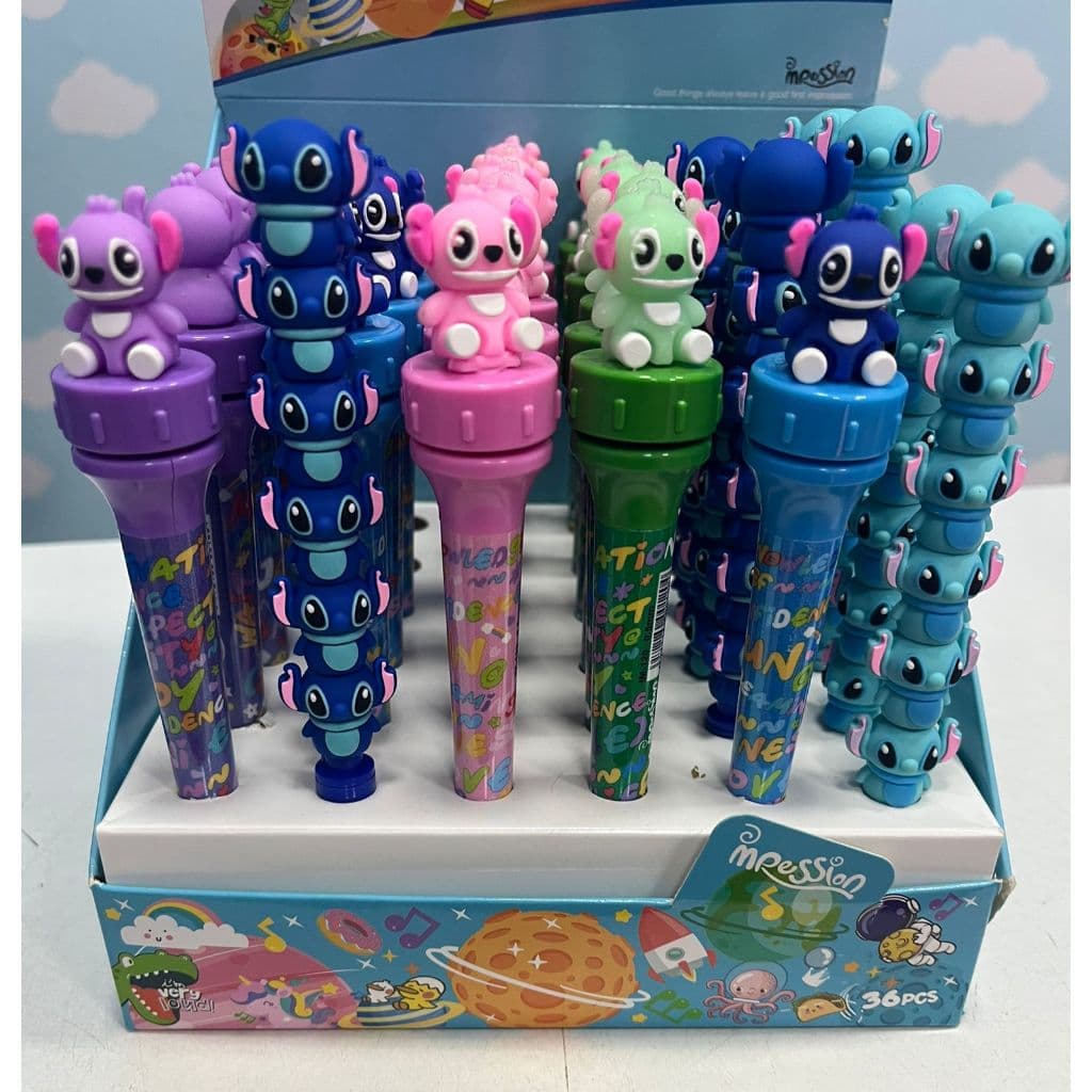 Caneta Giratória Stitch Anti Estresse