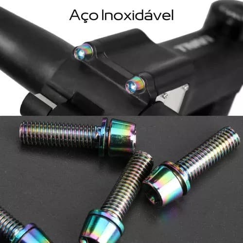 kit de Parafusos para Mesa avanço disco de freio e caliper Bicicleta Mtb Speed 6 Uni - Riderace M5
