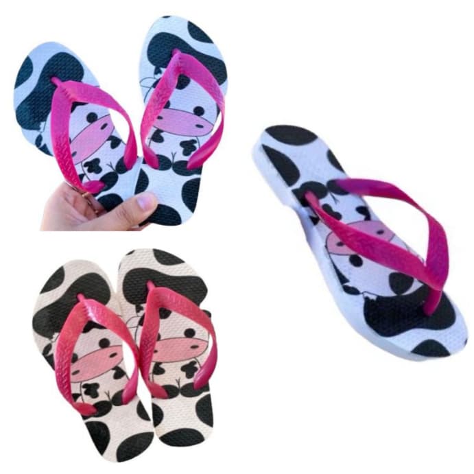 CHINELO INFANTIL FEMININO ESTAMPADO VAQUINHA