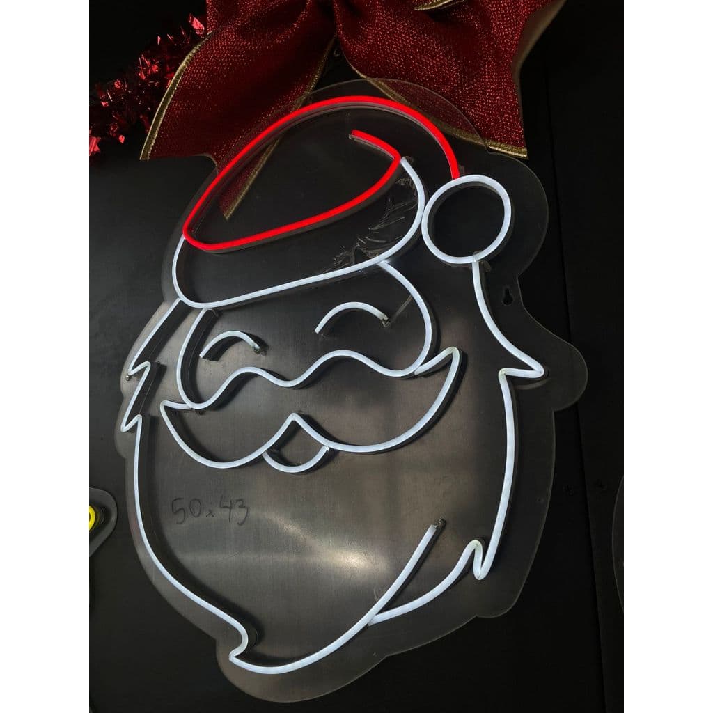 Placa de Neon do Papai Noel de Natal