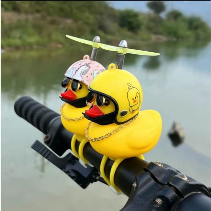 Pequeno Pato Amarelo Decoração De Carro Capacete De Rede De Bicicleta Elétrica Vermelho