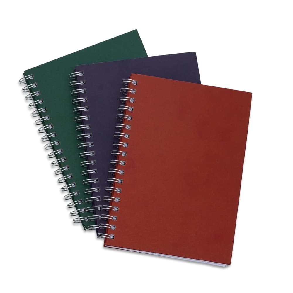 KIT 3 Cadernos Capa Dura Espiral Escolar 24x18 Pautado C/ Calendário