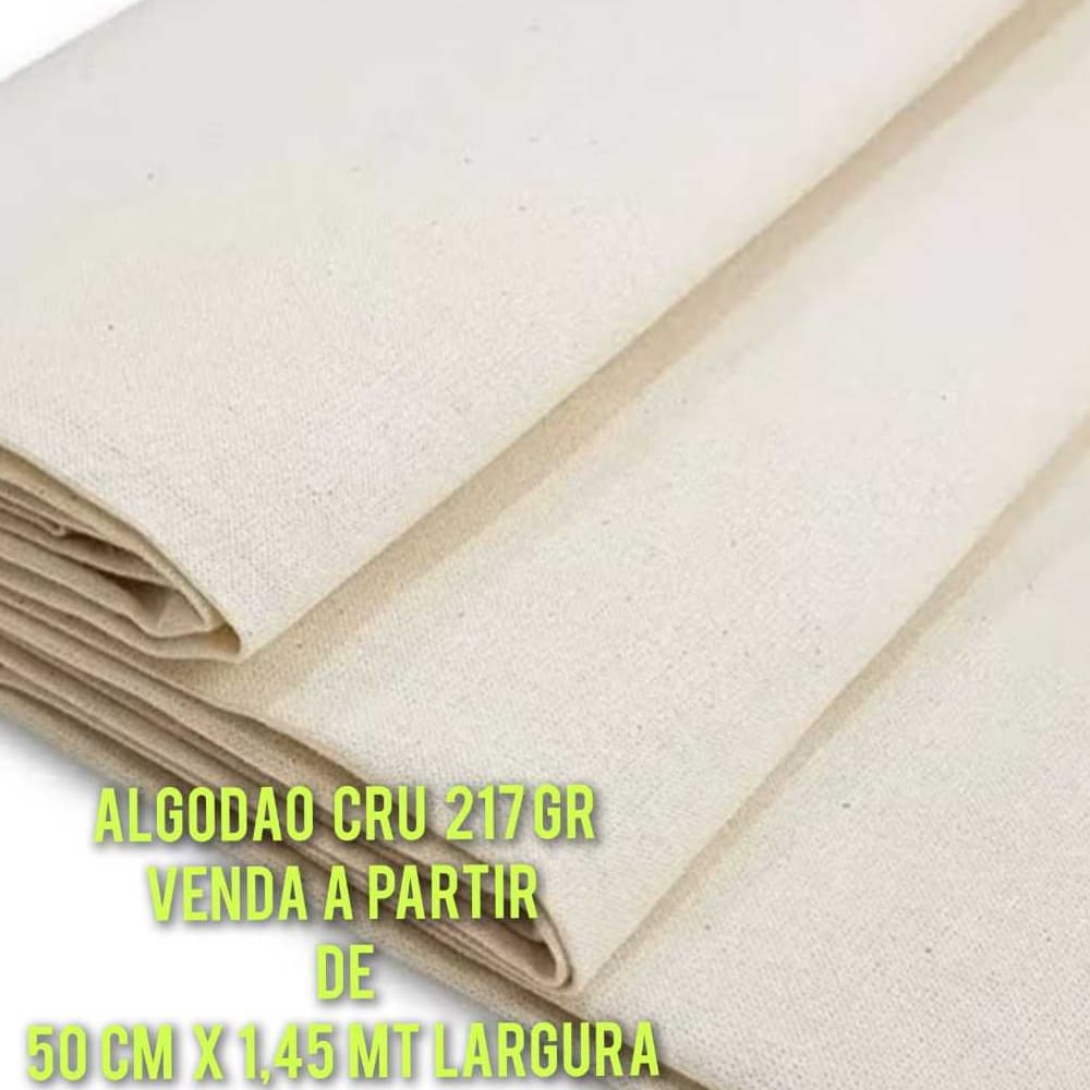 Tecido Algodão Cru 217 GR /m2, *100% Algodão / extremamente versátil / artesanatos e muito mais*.