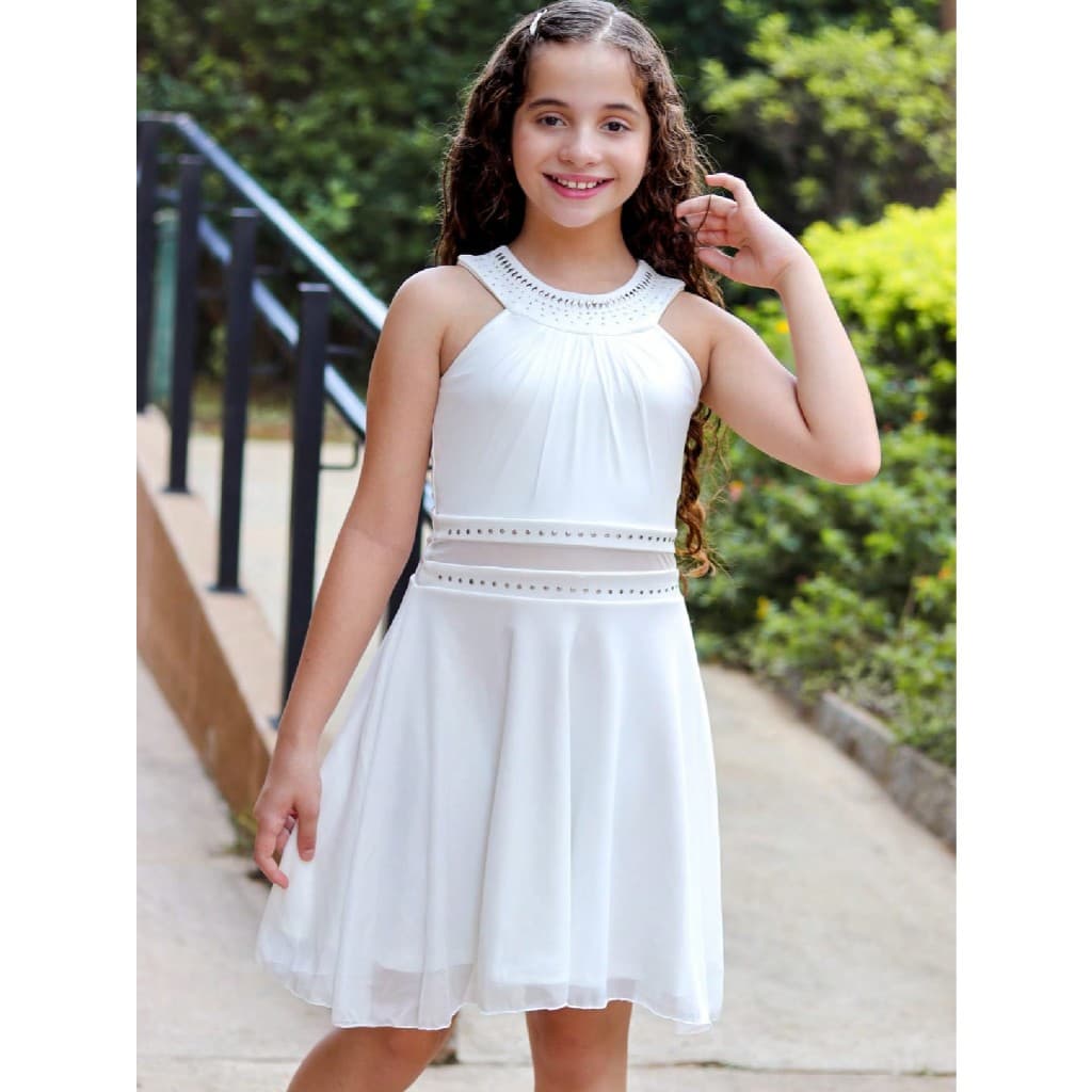 Vestido Juvenil Godê de Tule