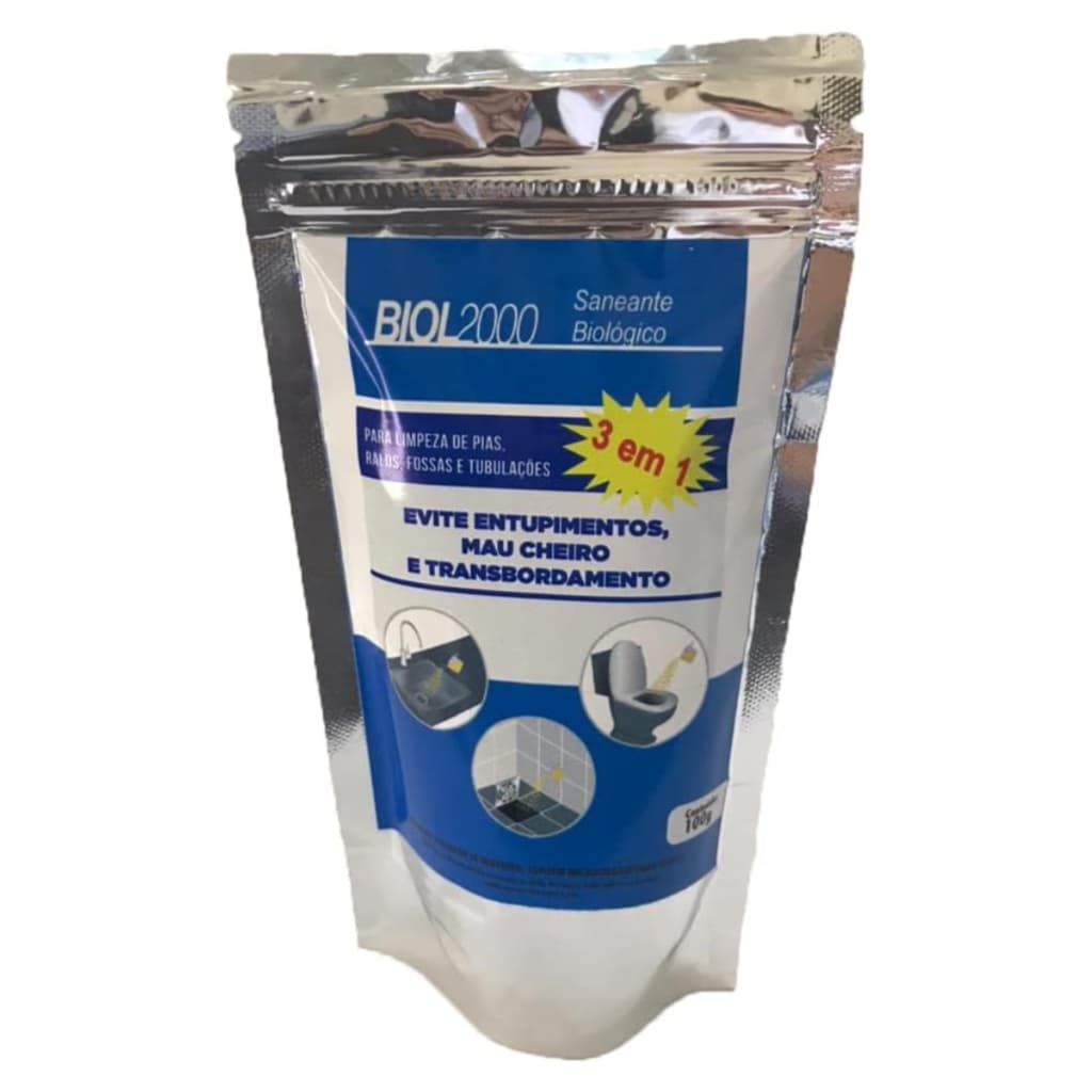 Biol 2000 Limpa Desentope Ralo Pia Canos Fossa Sache 100g