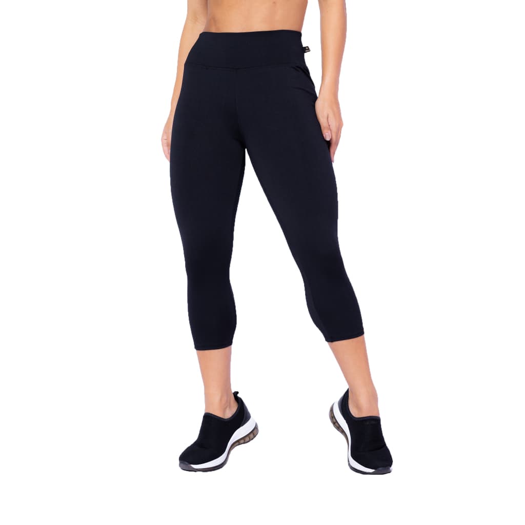 Calça Corsario FITNES Suplex Cintura Alta 9 cm Academia dia dia, P M G GG