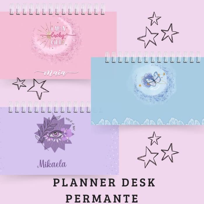 Planejador/AGENDA mensal e semanal não datado pequeno- Personalizado com nome/frase/logo/planner-organização-papelaria