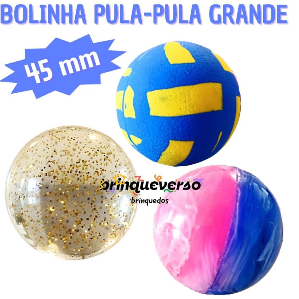 Bolinha Pula Pula Grande. 4,5cm. 45mm. Brinquedos para Pets pequeno ou médio porte. Lembrancinha