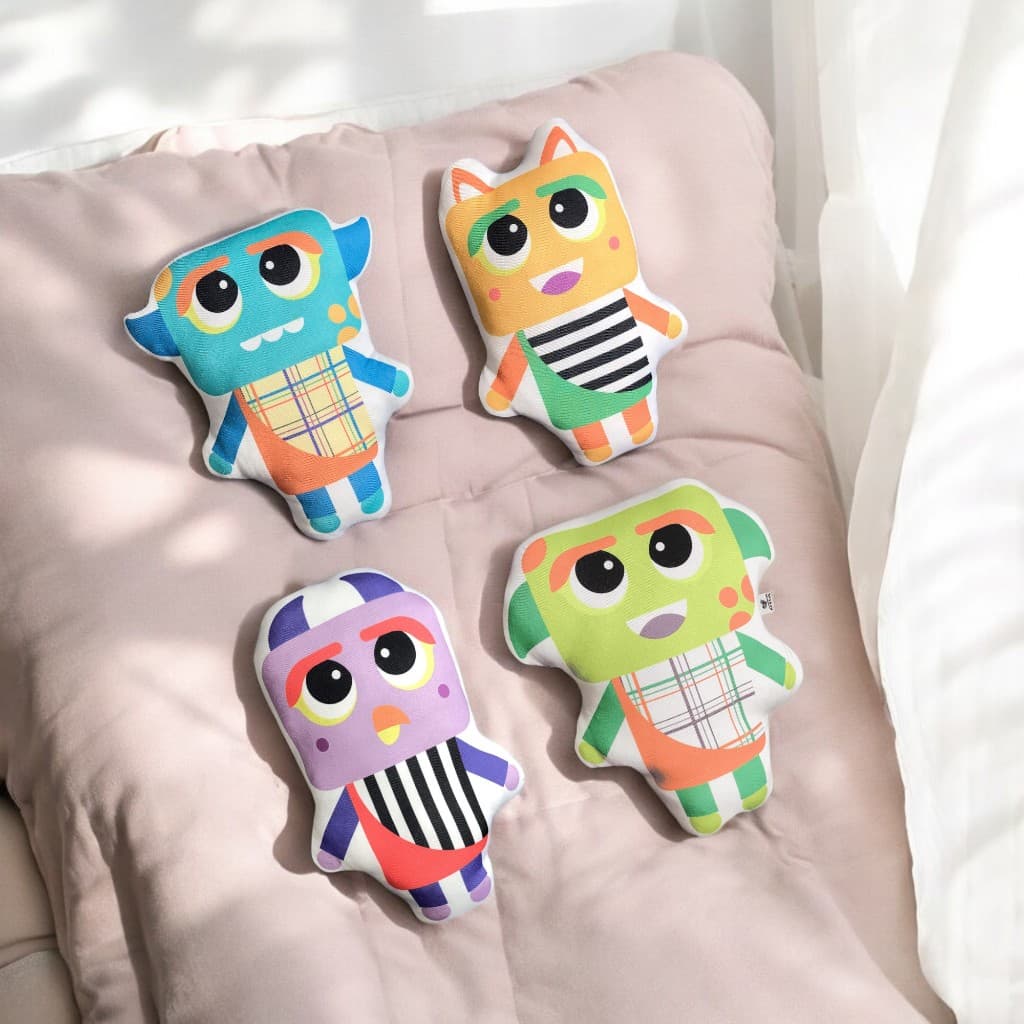 Presente de Natal Bebê - kit Naninha - brinquedo - almofada para bebês - monstrinhos