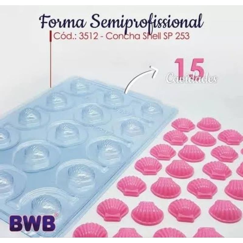Forma de chocolate Concha Shell BWB.