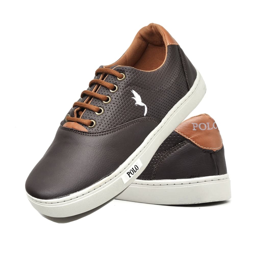 Tênis Infantil Masculino Sapatenis Casual Polo Blu Juvenil Escolar Confortável