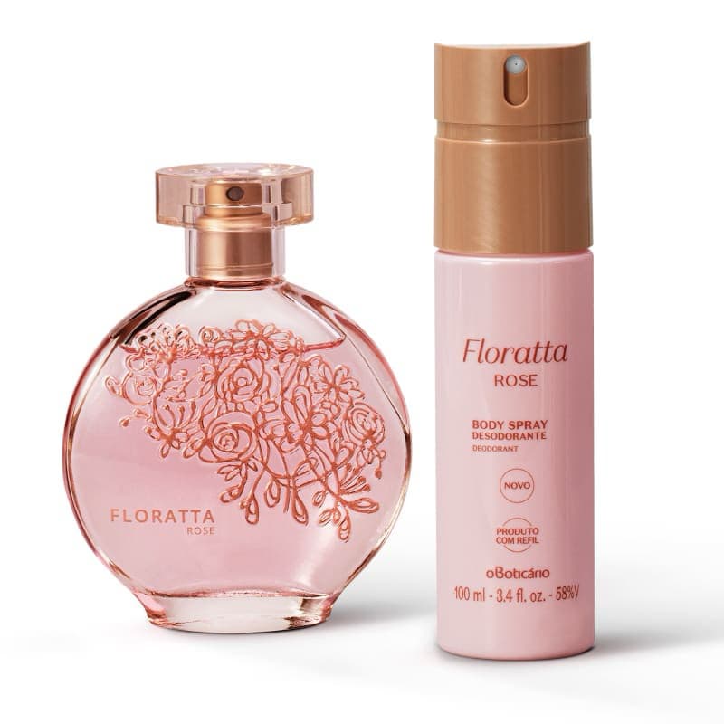 Kit Presente Floratta Rose: Desodorante Colônia 75ml + Body Spray 100ml