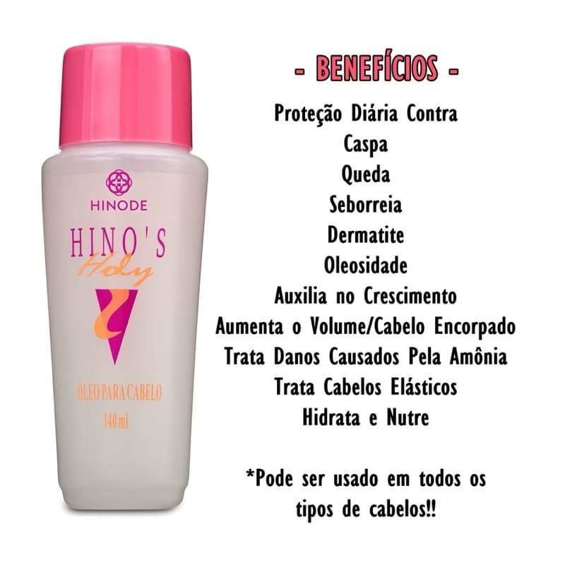Holy Hino's  Óleo Para Cabelo 140ml Evita Queda Auxilia Crescimento Super Oferta