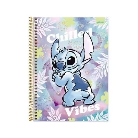 Caderno Universitário Capa Dura, 1 x 1, 80 Folhas, Stitch,1 UN