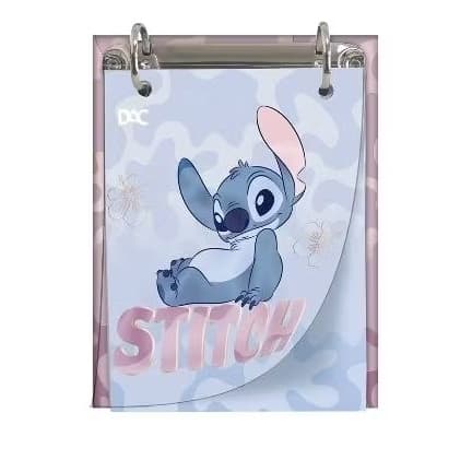 Mini Caderno Argolado, 2 argolas, 80 folhas, vertical, Stitch, 1 UN