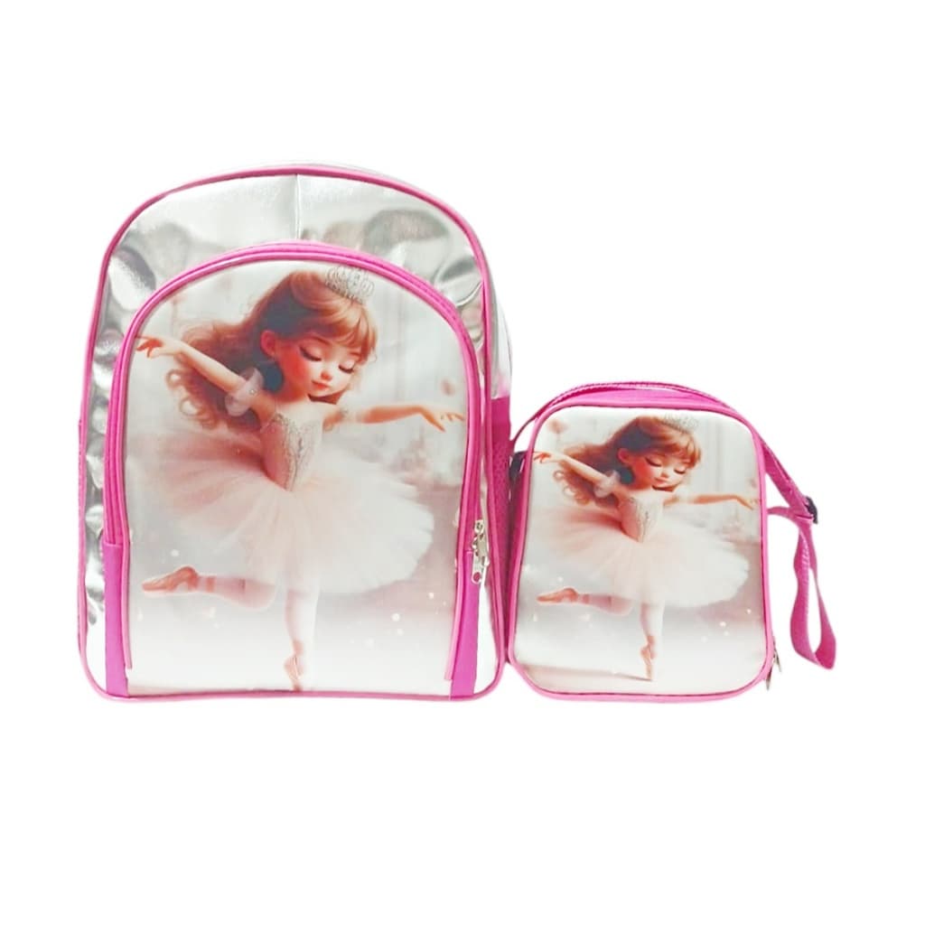 Mochila Costas Bailarina + Lancheira Termica com alça Ballet