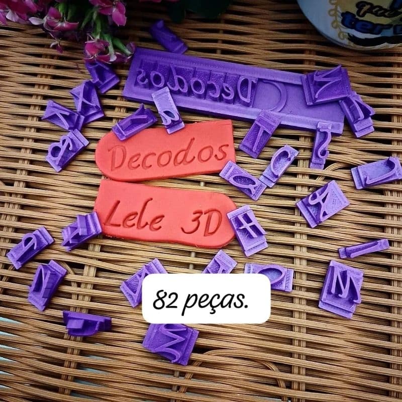 Carimbo Marcador Régua Alfabeto e Números completo, 82 peças. Carimbo para doces, carimbo numérico.