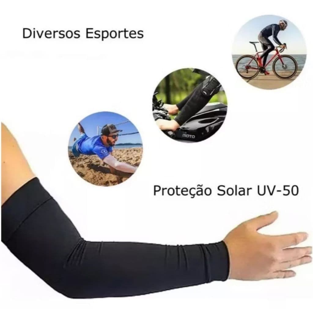 Kit 1 Até 4 Pares Manguitos Ideal Para Práticas Esportivas e Dia a Dia Manguito