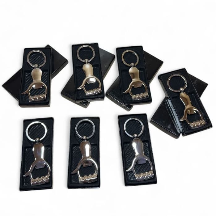 Conjunto De 3/6/12 Peças Chaveiro Abridor De Garrafa De Metal Com Embalagem Caixinha