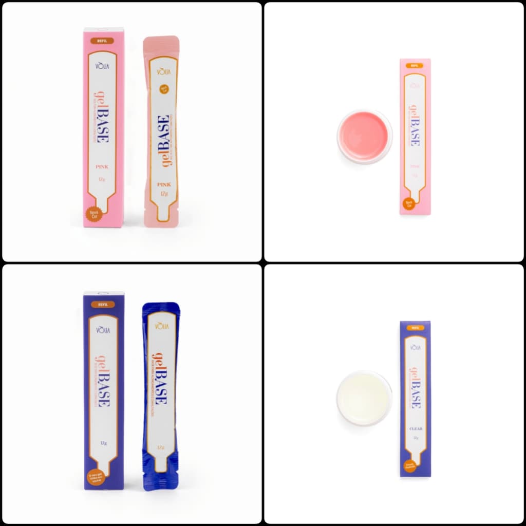 Gel Base Pink Vòlia Sachê 12g para Blindagem e Alongamento Profissional-Gel Base-Vòlia