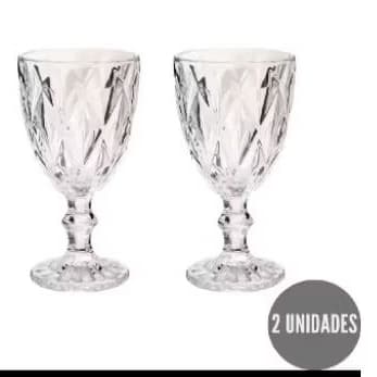 Taça Diamond 350ml Transparente  Clear