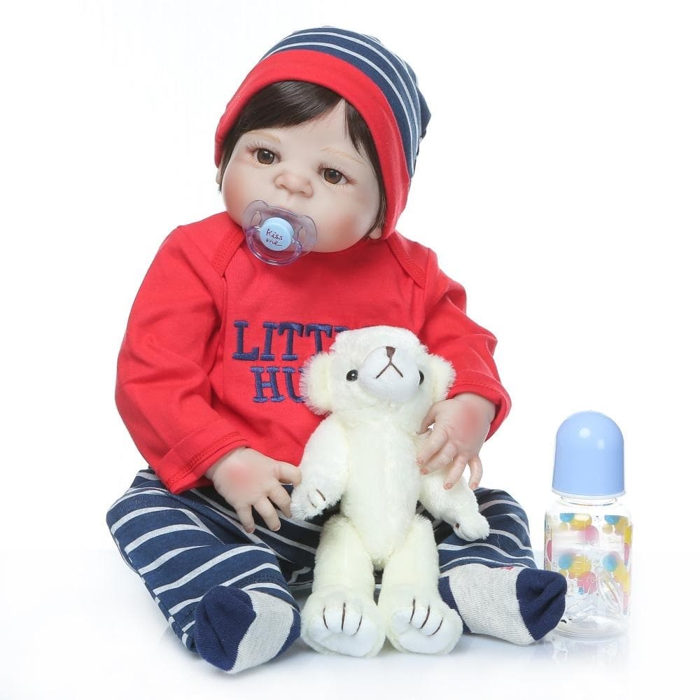 Bebe Reborn Menino 100% Silicone 57 Cm -  Biel