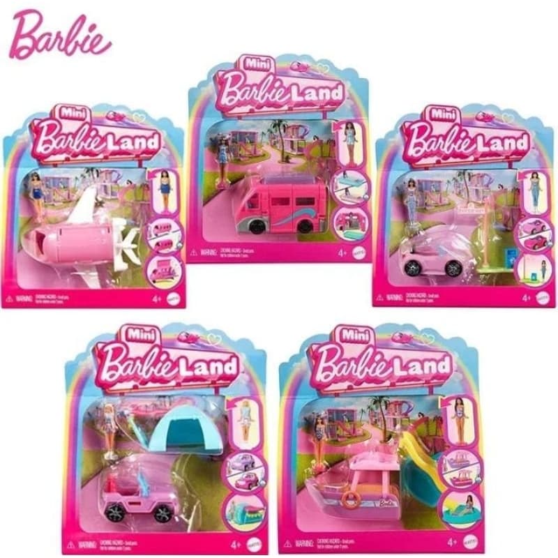 Barbie Land Mini Veículo Surpresa (Sortido) Kit com 5