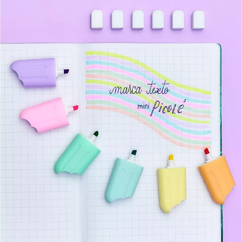Marca Texto Mini Picolé Pastel Trend Unidade - Jocar Office