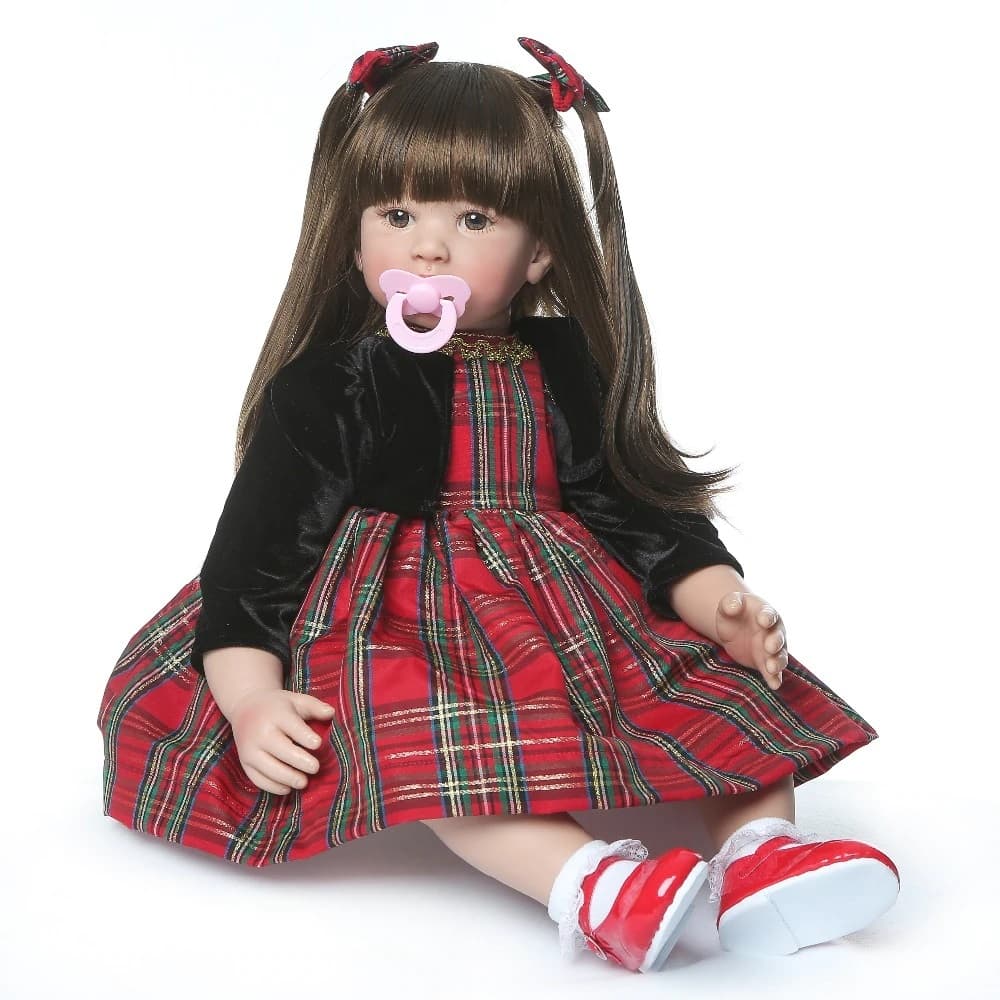 Boneca Bebe Reborn Menina Silicone 60 Cm - Lorena