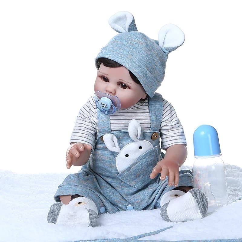 Bebe Reborn Menino 100% Silicone 47 Cm- Lucas