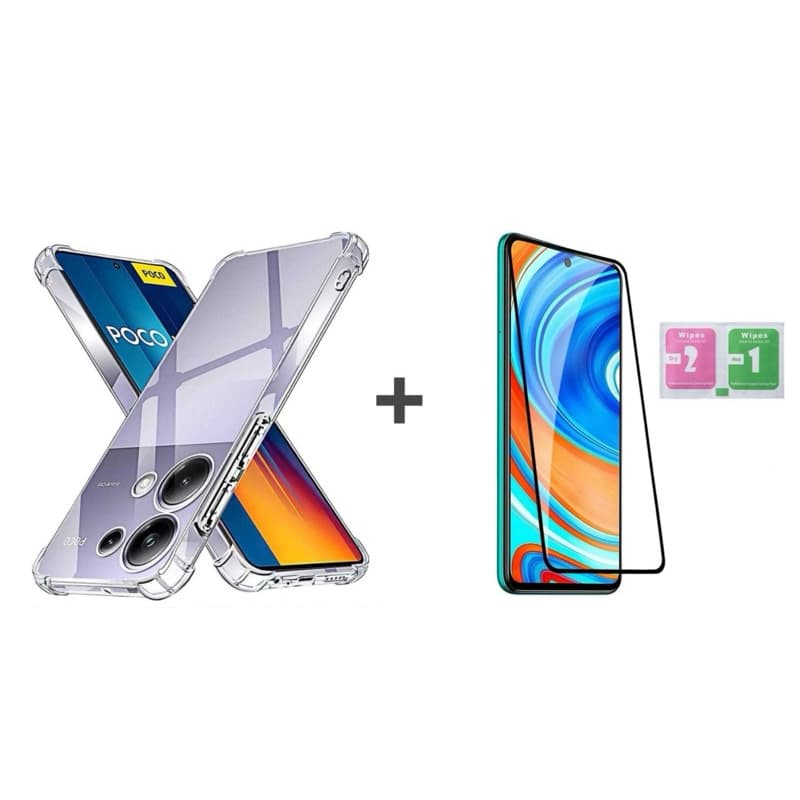 Capinha POCO M6 pro 4G / Note13 pro 4G  Anti Impacto Transparente + película Vrido 3D / 9D