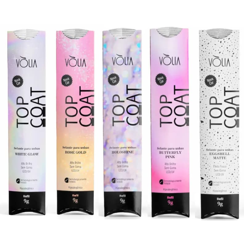 Vólia Top Coat Sache Refil  - Lançamento Coleção Efeitos - 9g ESCOLHA A COR