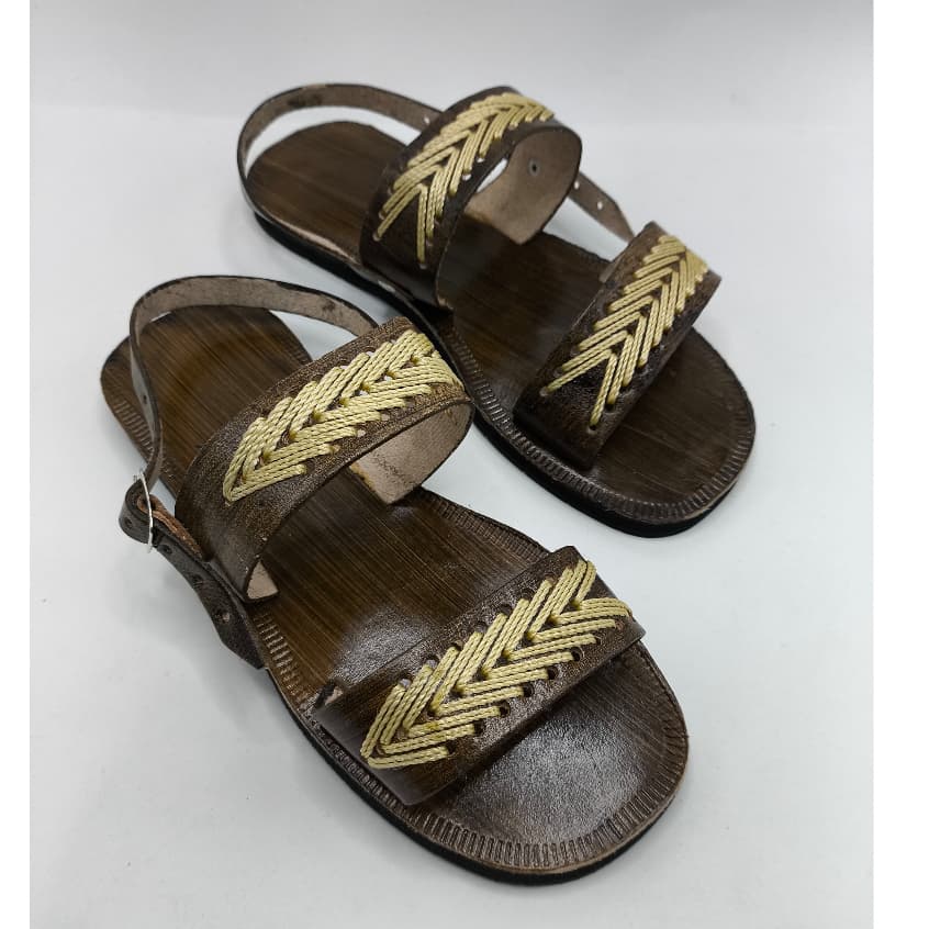 Sandalia de Couro Franciscana Artesanal Tradicional 2 Tiras Marron Promoção