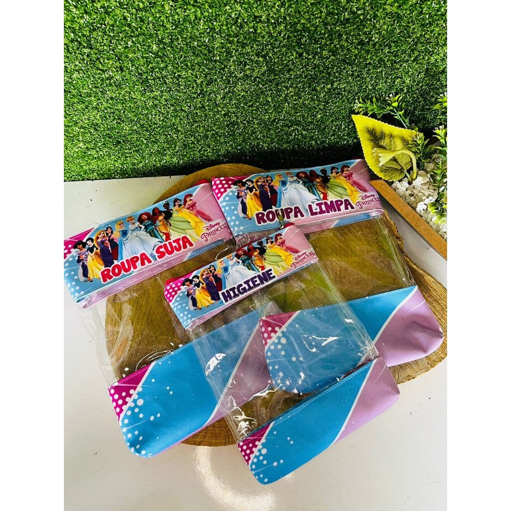 Kit Organizador de bolsa limpa e suja + kit higiene