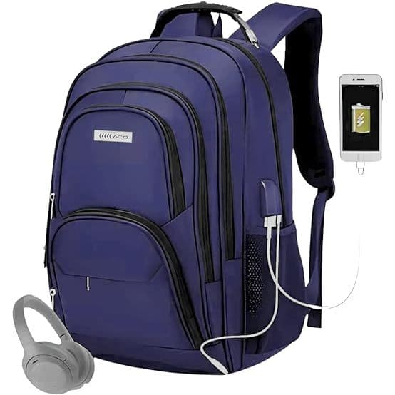 Mochila Notebook Masculina Grande Resistente Impermeável Executiva Cor:Azul