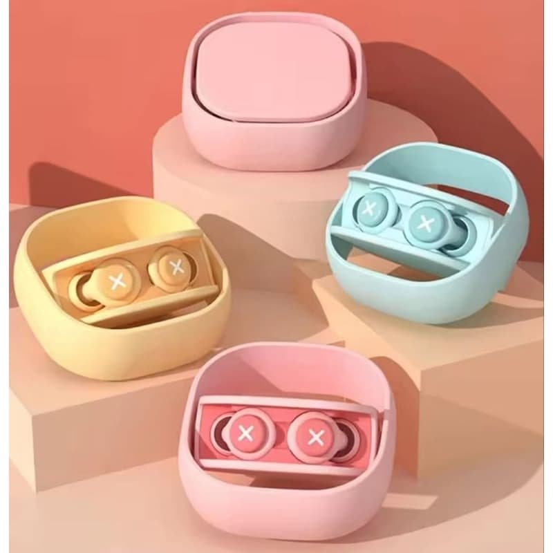 Tampão de ouvido natação/ruidos em silicone com estojo de transporte retrátil infantil/adulto