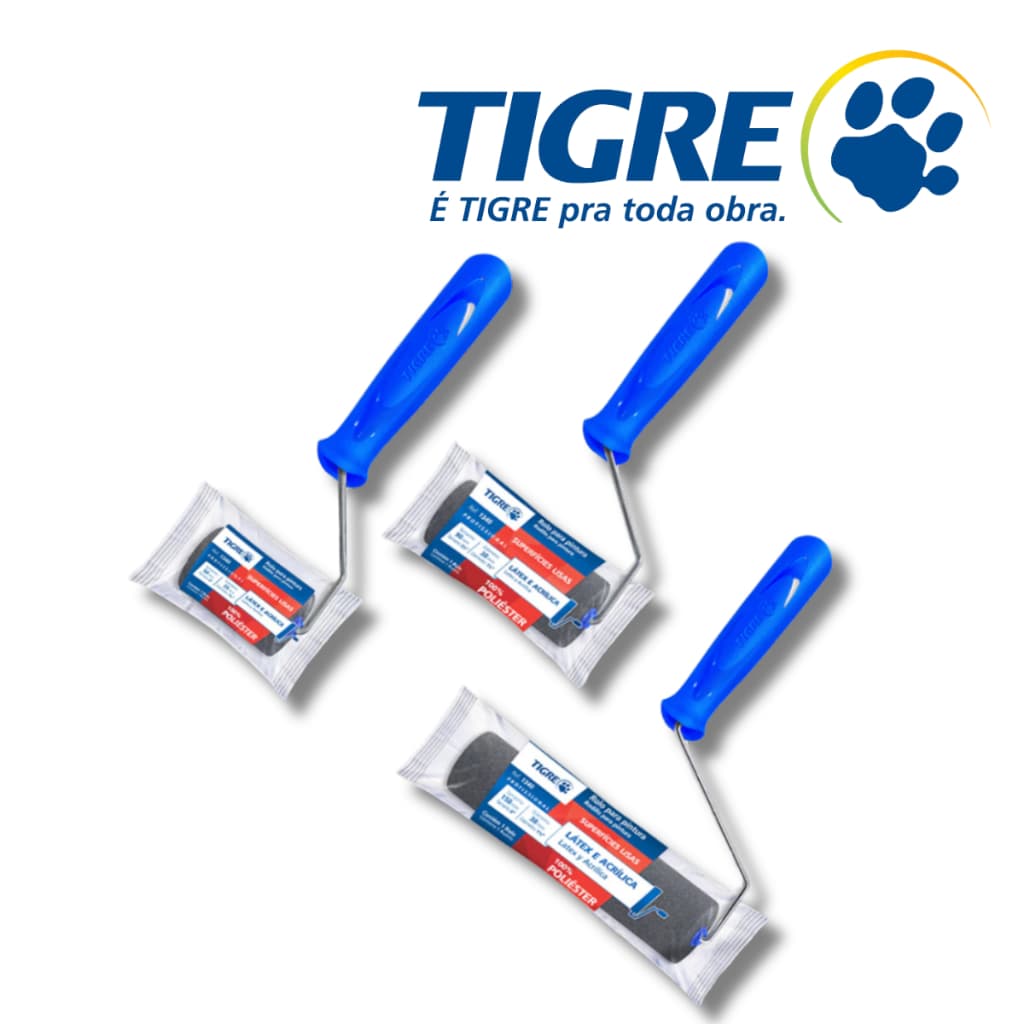 Rolo de Espuma para Pintura Acrílica/Látex Tigre 5CM/9CM/15CM Rolinho de Espuma Pintura Óleos Verniz