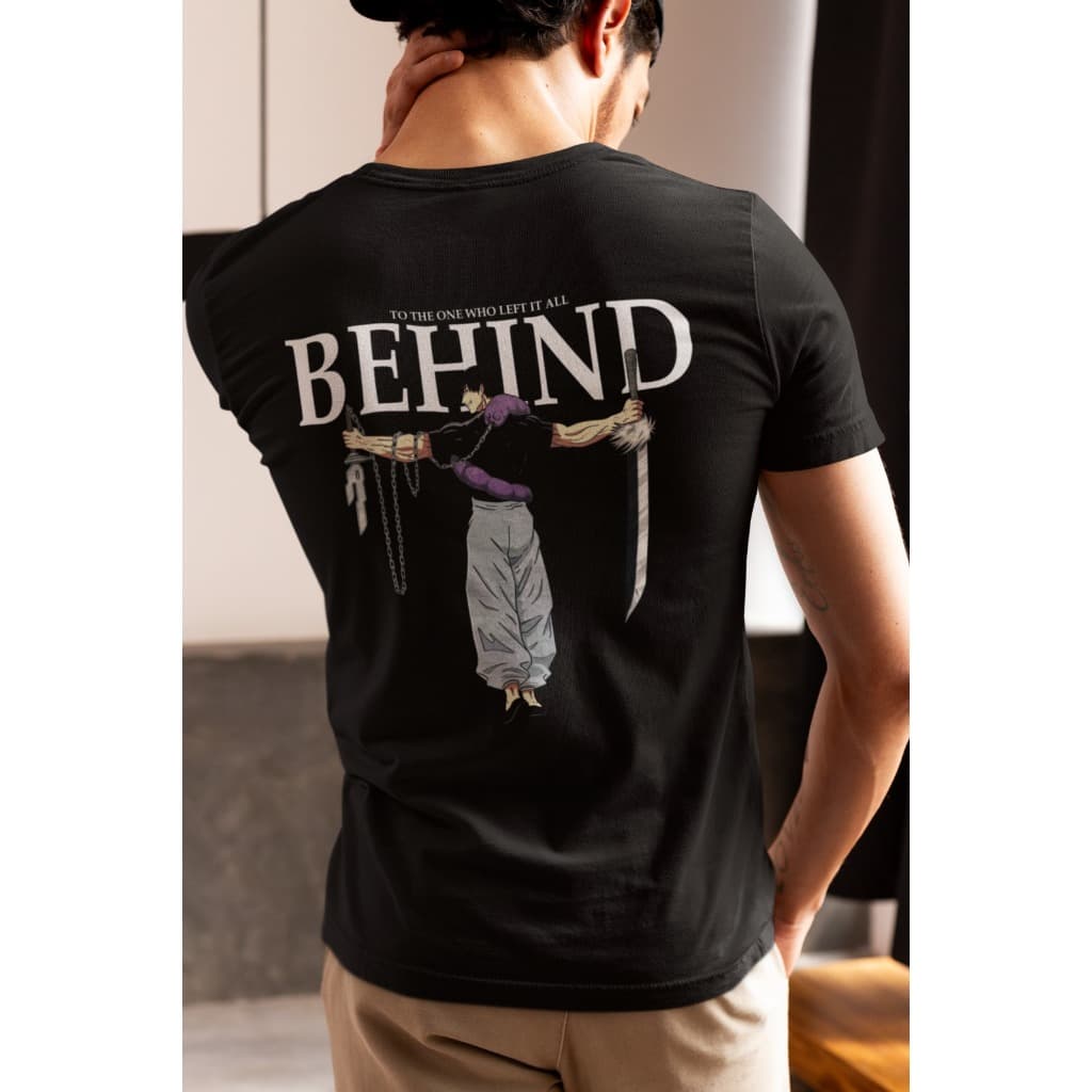 Camiseta Estampada Anime Geek Jujutsu Kaisen Behind 100% Algodão